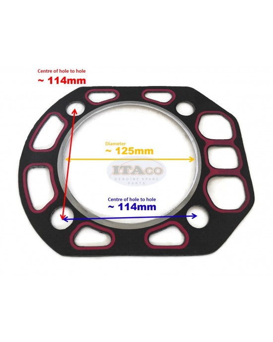 Cylinder Overhaul Head Gasket Set Kit 705990-92601 105990-01331 Replaces Yanmar TS230 Cylinder Water Cooled Forklift Tractor Diesel Engine