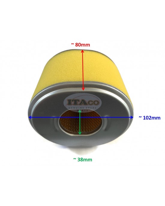 2 packs ITACO Air Filter Element Dual for Honda GX240 GX270 GX240K1 GX240U1 GX240UT1 GX240UT2 GX270U GX270UH GX270UT GX270UT2 Cyclone Style