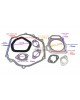 Gasket Set Kit Head Gasket 06111-ZE3-405 06112-ZE3-405, 06111-ZK3-W01, 06111-ZK3-U61 For Honda GX340 11HP Lawnmower Trimmer Motor Engine