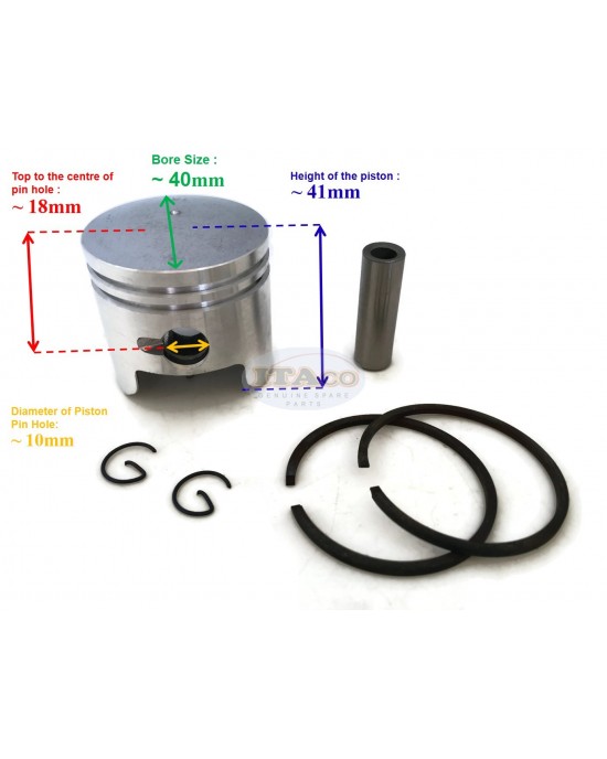 Piston Assy Kit Ring Set For Robin Subaru EC04 EC-04 541-25008-00 40MM STD Motor Lawnmower Engine