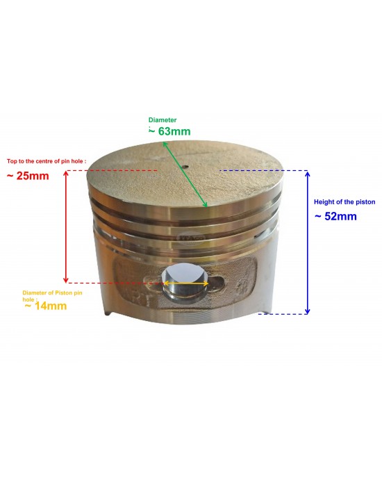 Original Made in Japan Piston 226-23401-03 226-23411-03 compatible for Robin Subaru EY15 EY15B V EY15-2 EY15-3 STD 63MM Lawnmower Trimmer