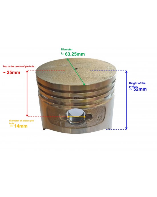 Genuine OEM Made in Japan Piston 226-23402-03 for Robin Subaru Motor EY15  OS 0.25 63.25MM