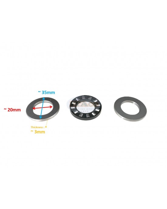 OEM Japan Thrust Bearing Fit Suzuki Outboard DT 9.9HP 15HP 16HP 09263-20024 K 20L04 3pcs