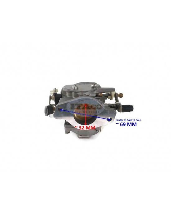 Boat Motor Bottom Carburetor Carb Assy 6K5-14303-03 for Yamaha Parsun Outboard 60HP E60 T60 2 stroke Marine Engine 