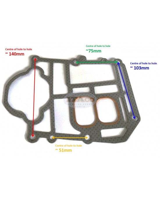 Boat Motor Engine Holder Gasket Base 346-01303-0 1M 27 853987 27-853987001 for Tohatsu Nissan Mercury Quicksilver M 25C3 30A4 25-30HP 2-stroke Marine Engine