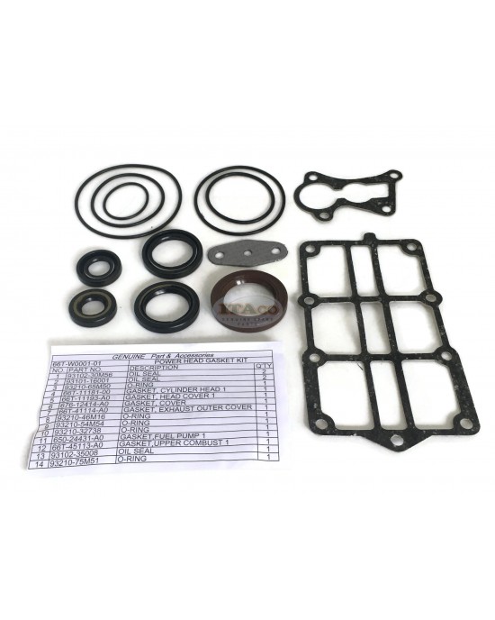 Boat Motor 66T-W0001-01 02 0 Powerhead Gasket & Seal kit For Yamaha 40HP Parsun Outboard 2 stroke Engine