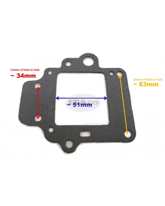 Boat Motor For Yamaha # 682-41133-A1 01 Exhaust Tuner Gasket Outboard 9.9HP 15HP 2 stroke Engine