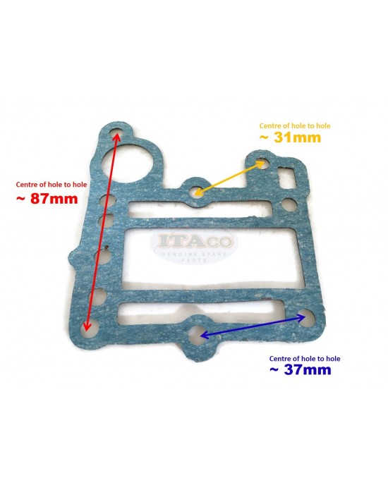 Boat Motor 6E0-41112-00 01 27-99995M Exhaust Gasket Cover for Yamaha Mariner Outboard 2-Stroke 4HP 5HP 4A 4AC 4AS 4MSH 5C 5CS Engine