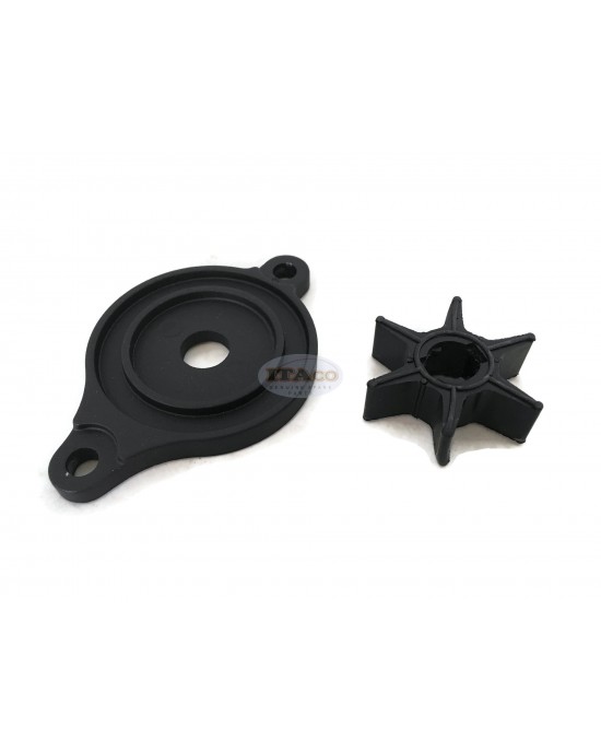 Boat Motor Water Pump Impeller & Cover Plate for Johnson Evinrude Outboard 0114812 0114997 Marine Engine