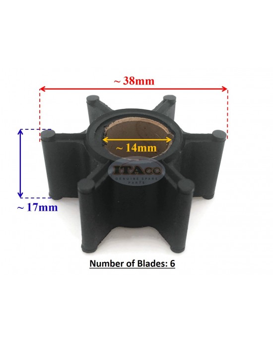 Boat Motor Water Pump Impeller Assy 0389623 389623 For Johnson Evinrude OMC Outboard 6HP, 9HP 12HP 14MM Boat Engine