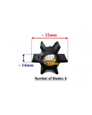 Boat Outboard Motors Water Pump Impeller for Mercury 47-89980 47-68988 Sierra 18-3054 9-45304 500314 Outboard Boat Engine