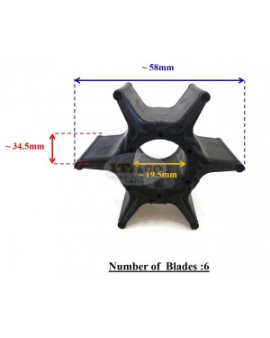 Boat Motor Water Pump Impeller 67F-44352-00 for Yamaha Outboard 100HP 75HP 80HP 85HP 90HP Sierra 18-3042 2/4-stroke Engine