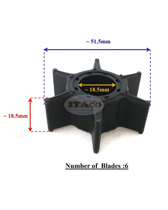 Boat Motor Water Pump Impeller 6H3-44352-00 697 18-3069 for Yamaha Mariner Outboard Sierra 18-3069 Boat Motor Engine