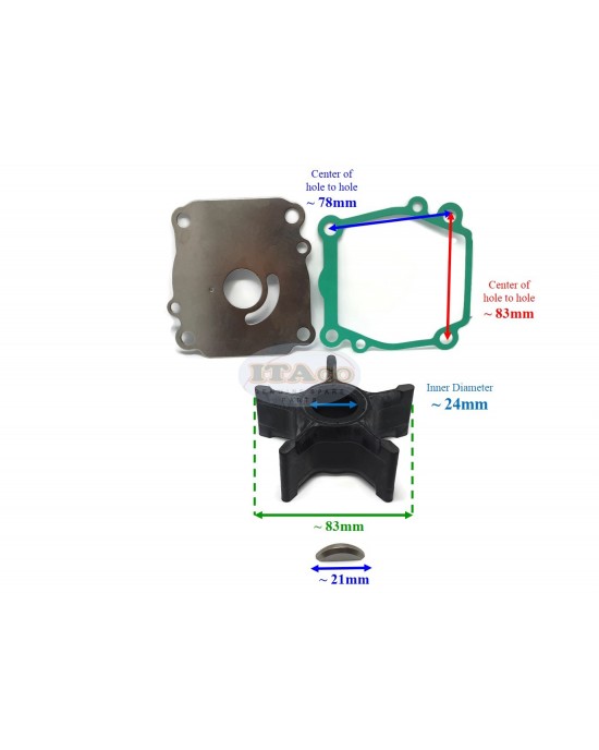 Boat Outboard Motor 17400-90J11 17400-90J10 17400-90J20 Water Pump Impeller Kit for Suzuki Outboard DF 90HP - 140HP Sierra 18-3258 4 stroke Engine